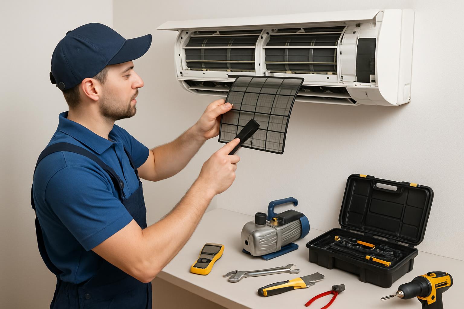 أعمال صيانة وتنظيف المكيفات